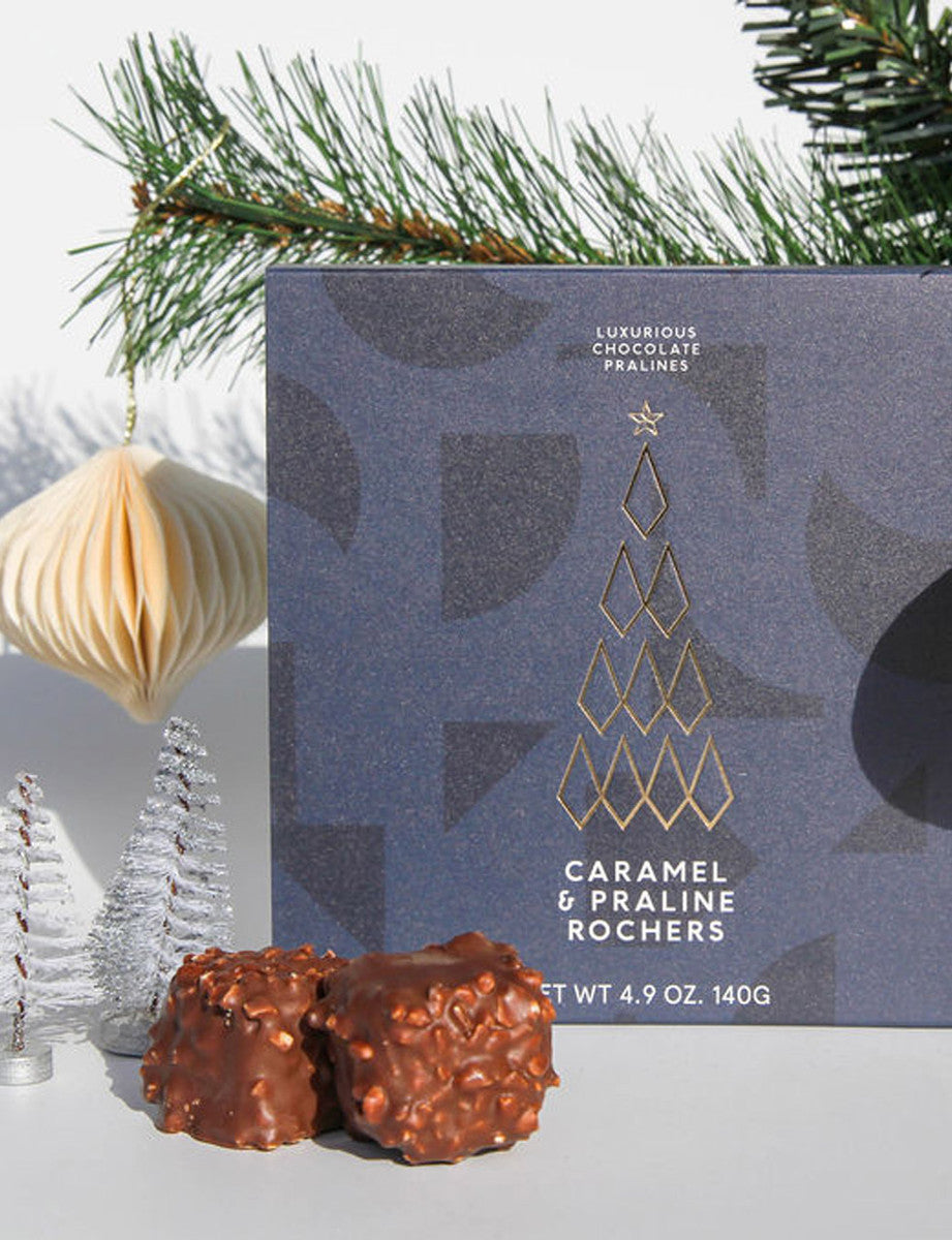 Caramel & Praline Rochers in Milk and Dark Chocolate