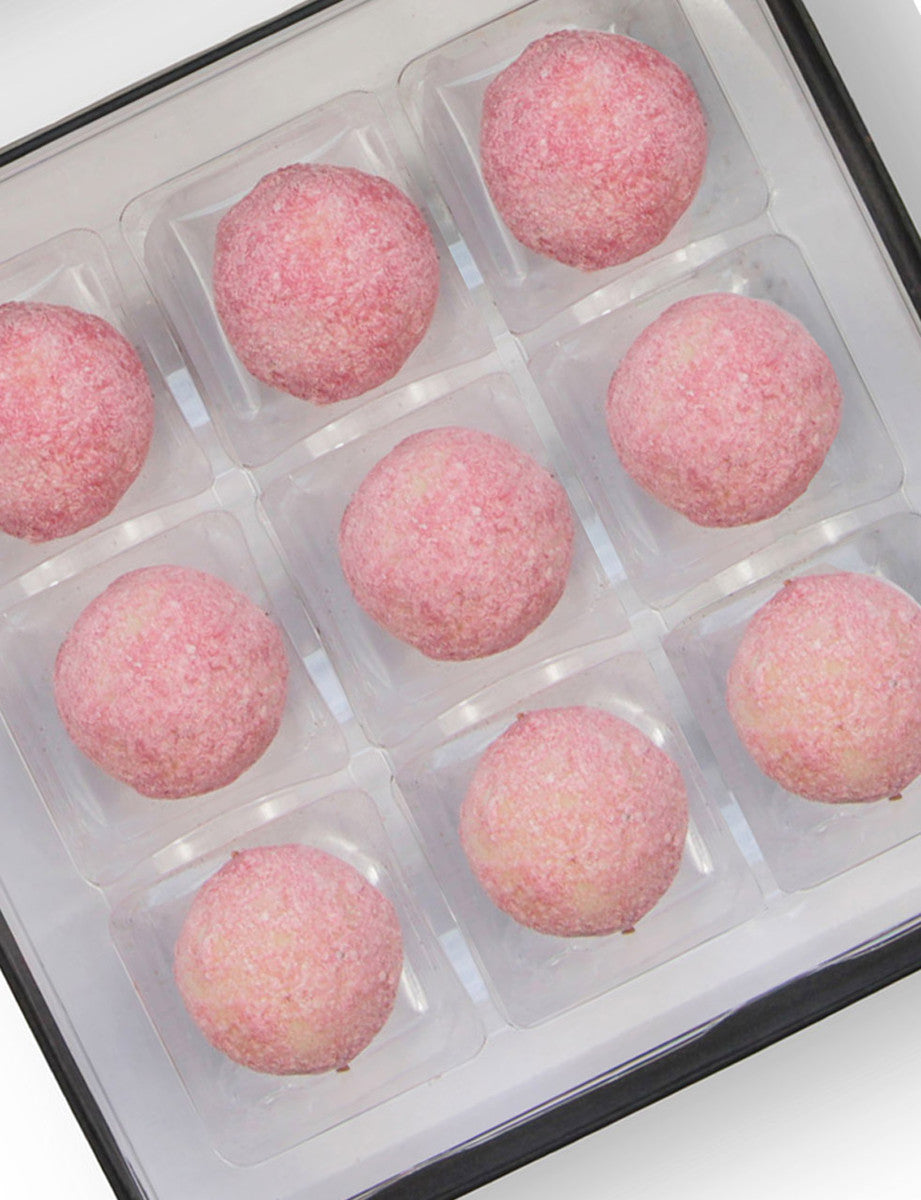 Raspberry & Mirabelle Plum Milk Chocolate Truffles 100g