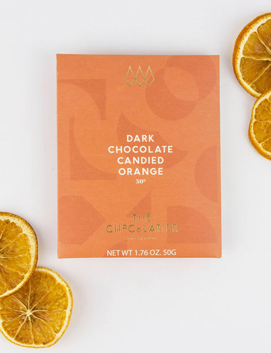 Candied Orange Dark Chocolate Bar 50g