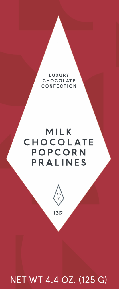 Milk Chocolate Popcorn Pralines 125g