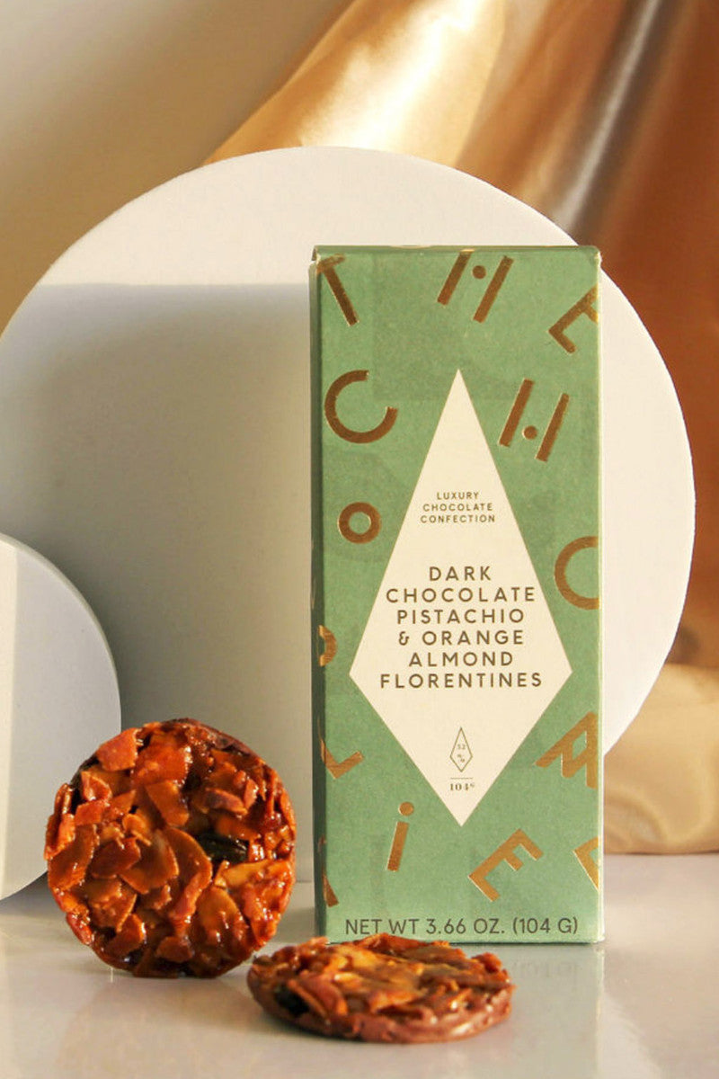 Dark Chocolate Pistachio & Orange Almond Florentines 95g