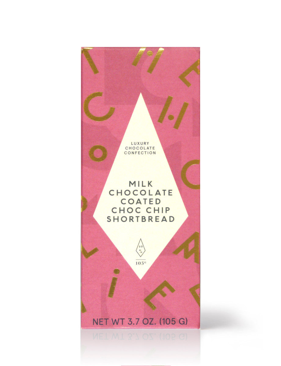 Milk Chocolate Coated Choc Chip Shortbread Biscuits 105g