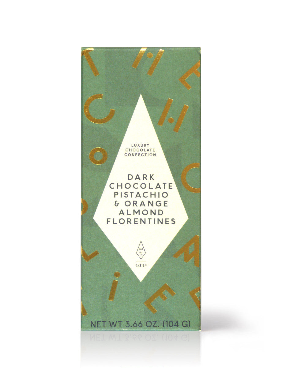 Dark Chocolate Pistachio & Orange Almond Florentines 95g